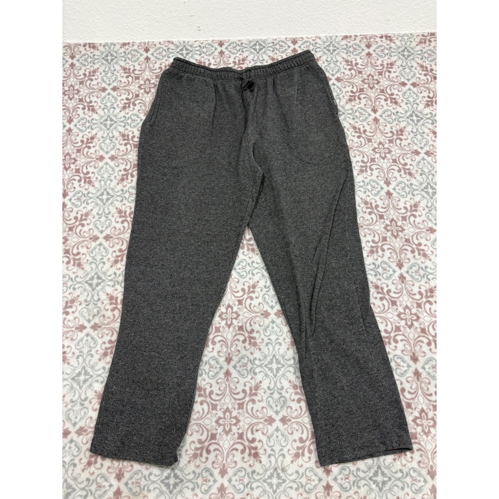 Eddie Bauer Mens Sleepwear Pajama Pants Charcoal Gray Heather Drawstring Large
